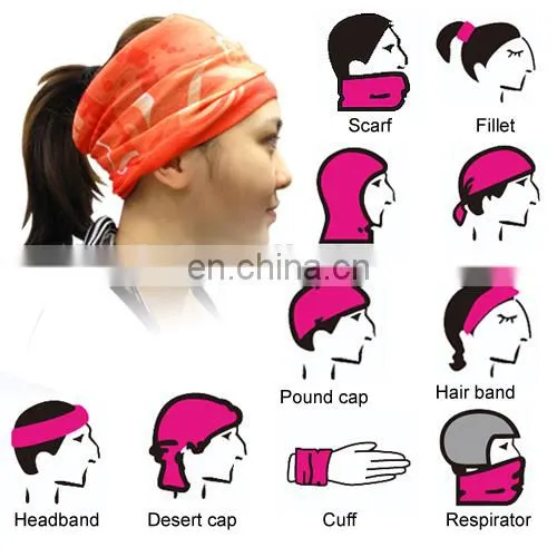 LINGSHANG multifunctional seamless stock AZO free face mask headwear bandana