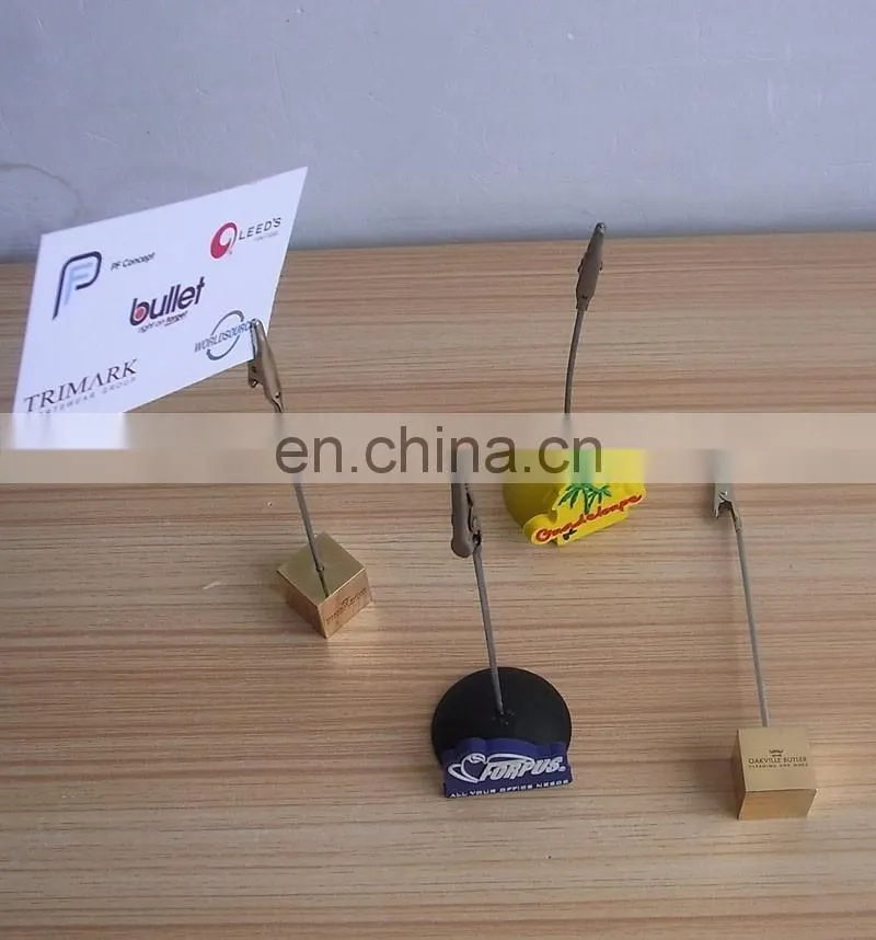 silver gold plated cubic blank memo clip stand wholesale