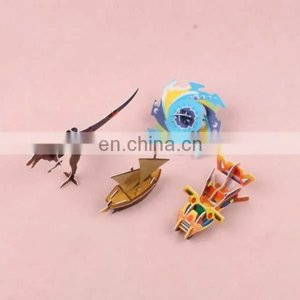 2016 Zhejiang manufacture new design creative customized personalized animals plastic 3d puzzles