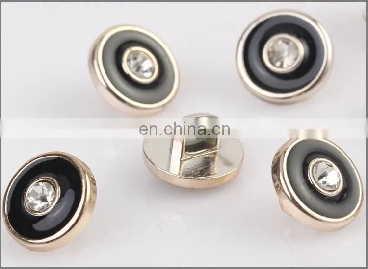 UV Plating Resin Button with Rhinestone BA60086