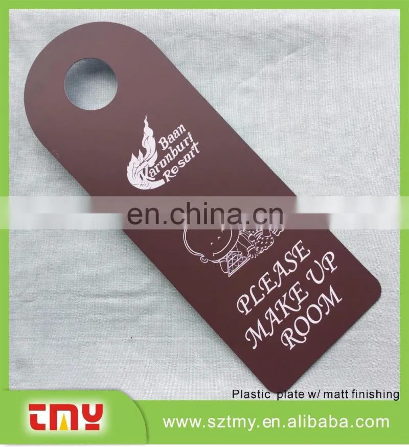 Do Not Disturb and Please Make Up Room Card, Hotel Door Hanger