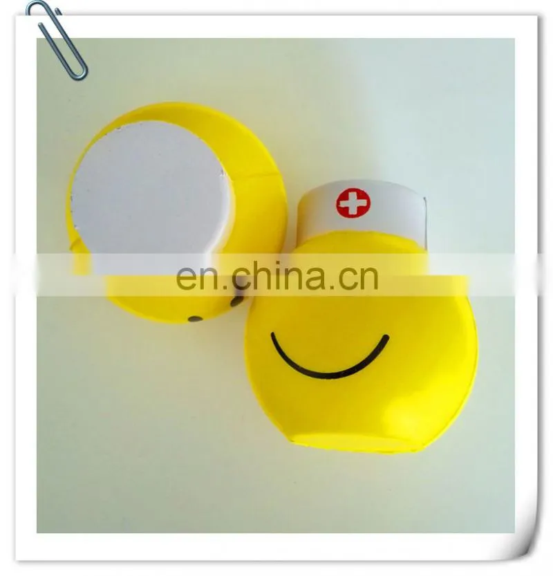 customized PU stress ball toy of promotion gift smiling doctor