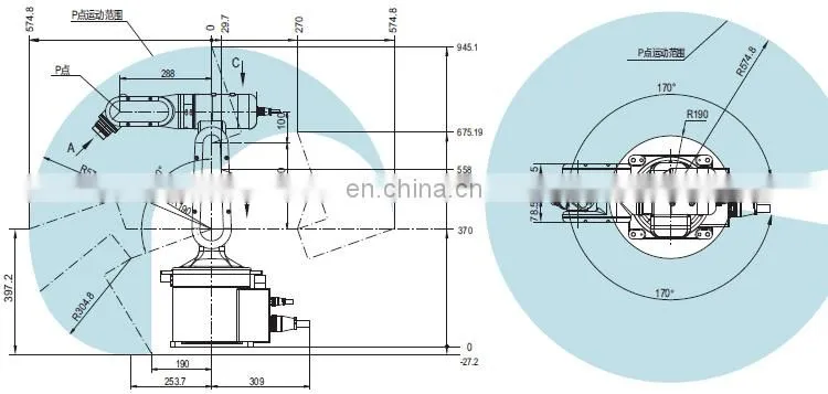 HONGJUN China sale Automatic cnc industrial robot