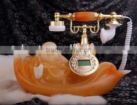 European style rotary dial vintage telephones