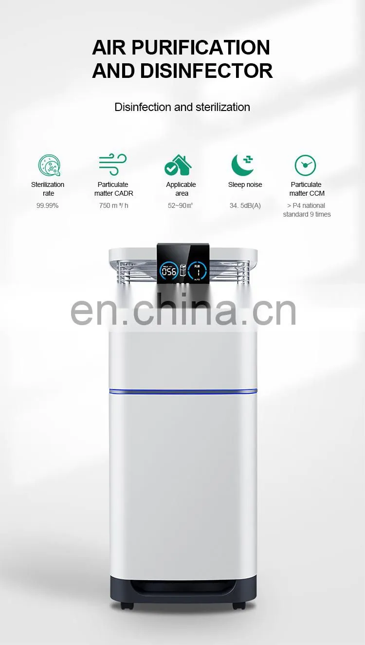 Hot Sale 2019 CE Sanitizer Sterilizer Large Home Ion Air Purifier For Hotel Hospital