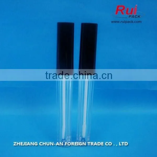 New product 8ml small lip blam container, black empty acrylic lipstick tube for cosmetic