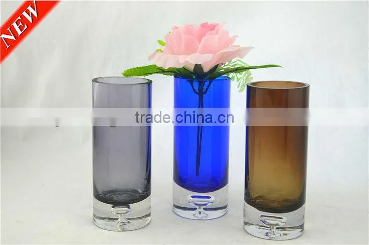 flowers made of colored glass vase