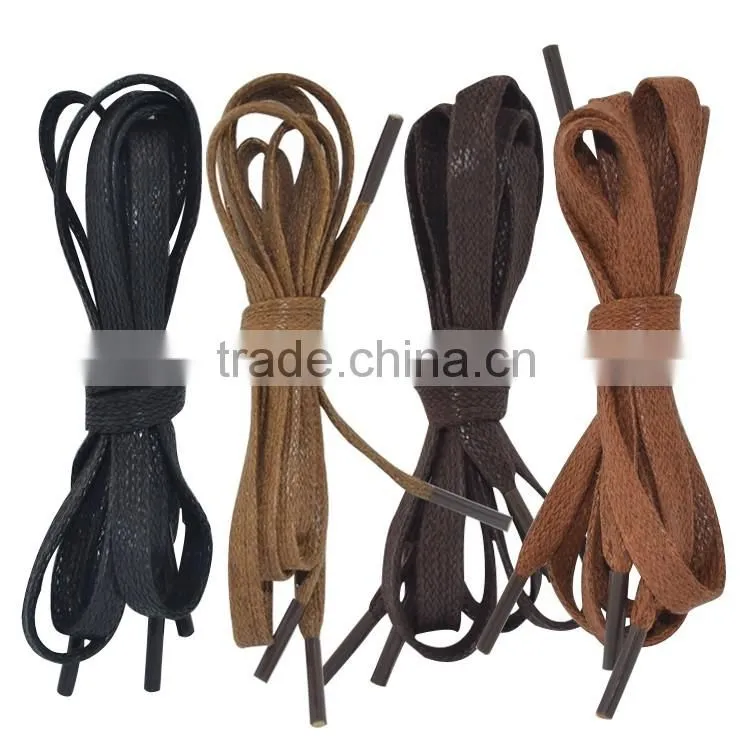 Flat Waxed Cotton Shoelaces
