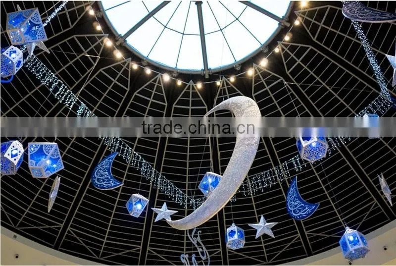 Ramadan Inflatable Hanging Moon and Star Lights Ramadan Decoration
