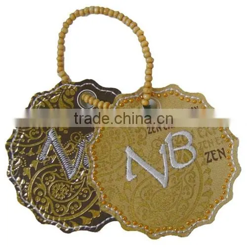 New Style Hot Sale Print Flower Shape Hang Tags