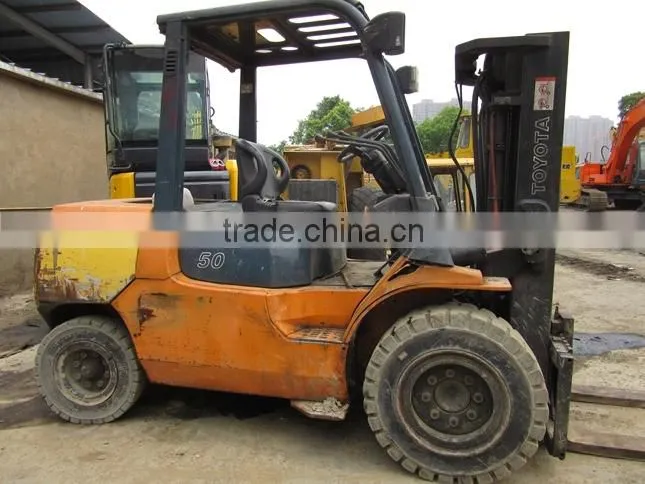 Used Toyota Forklift 5T Japan made, 5 Ton forklift 4m lifting height year 2008