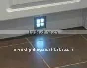 2w led recessed aluminium wall light
