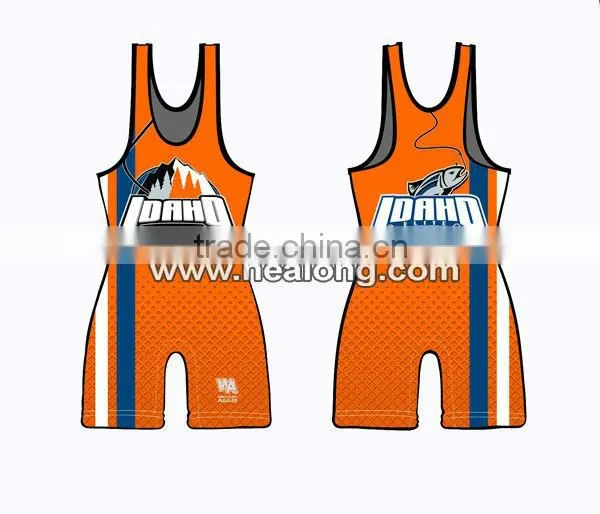 Lycra Custom High Qulicty Cheap Men Wrestling Jersey Shirt Clothing