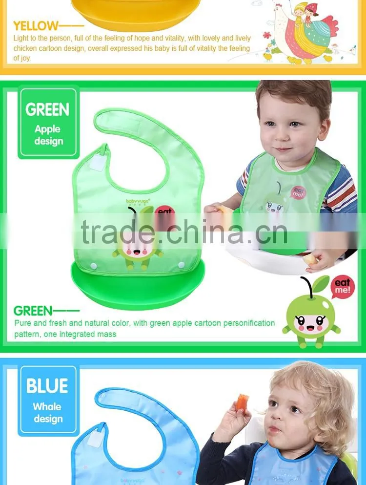 multi-functional colorful baby bib with cute design