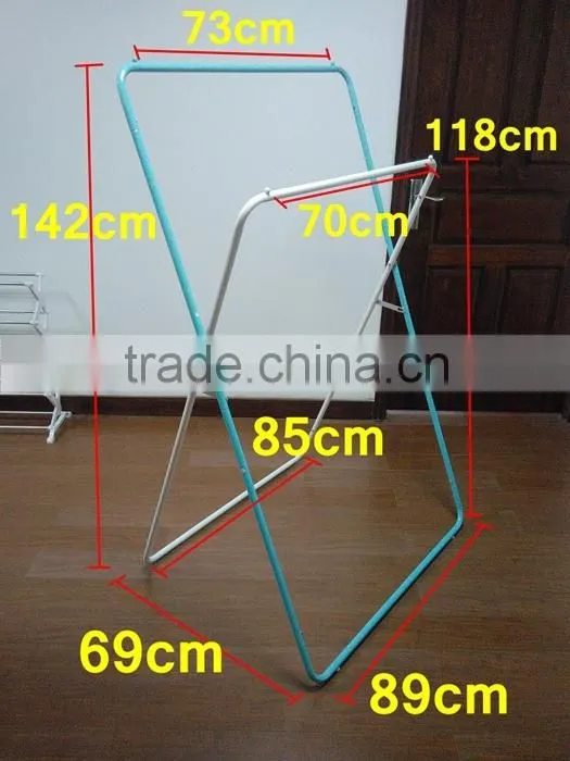 China Supplier Folding Steel Clothes Stand To Hang Clothes