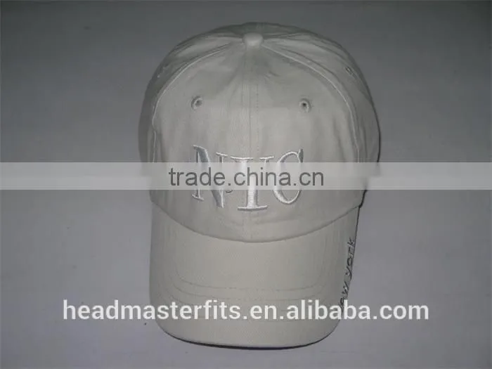 Custom 6 Panel Short Brim Baseball cap Nyc Embroidery Unstructured Baseball Cap