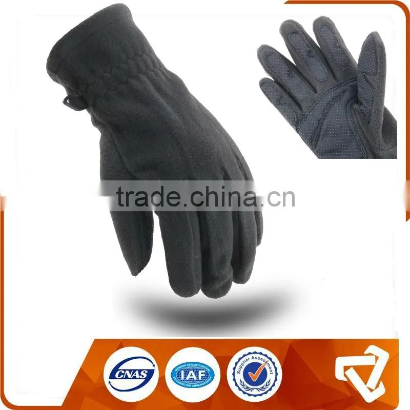 polar fleece pvc dotted anti slip professional stock glove