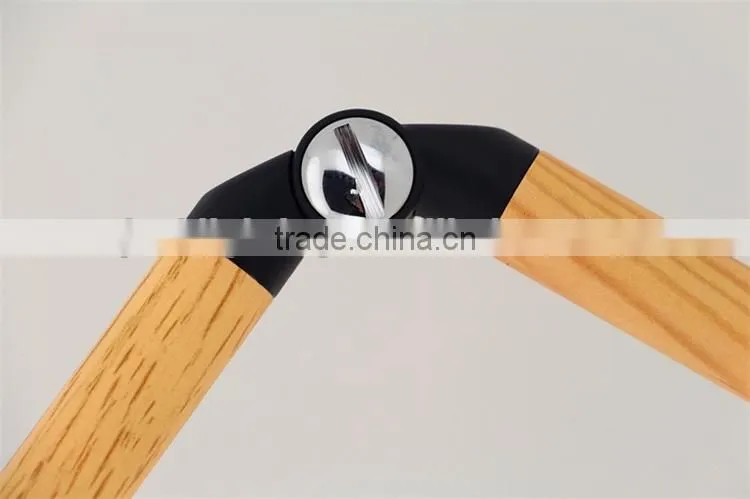 7W adjustable metal led table lamp with dimming function JK836-Wood natural woodtable lamp exporter