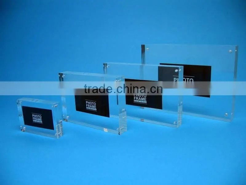 custom magnetic acrylic photo frame/picture frame with magnet back