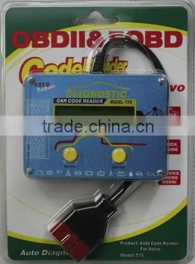 2013 new auto code reader for Volvo,OBD2 diagnostic code reader T75,code reader for Volvo