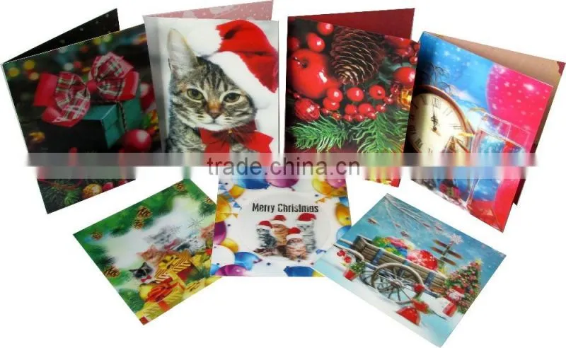 Professional Manufacturer Custom Printing 3D lenticular Greeting card 3D birthday greeting card