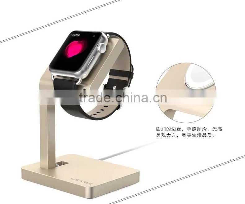 Original USAMS Aluminum Metal Charging Stand Holder Rechargeable Bracket For 42MM Apple Watch MT-3917