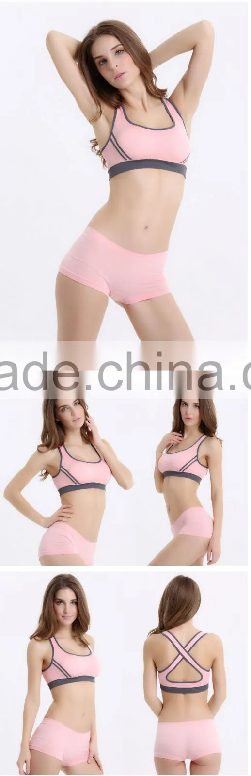 Girl Sport Seamless Pink Color Hot Sale Sex Women Sports Bra