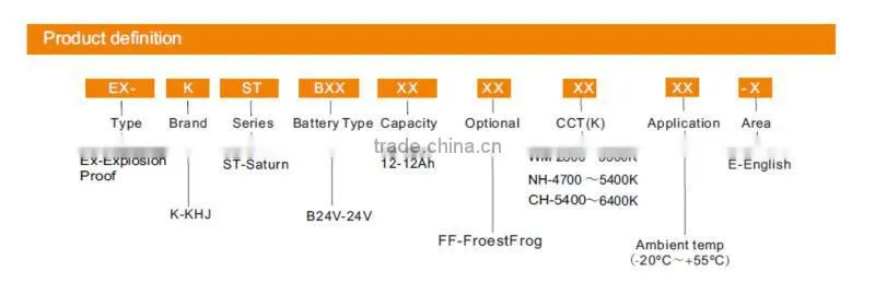 LED Explosion proof Portable light with emergency function for hazardous environment