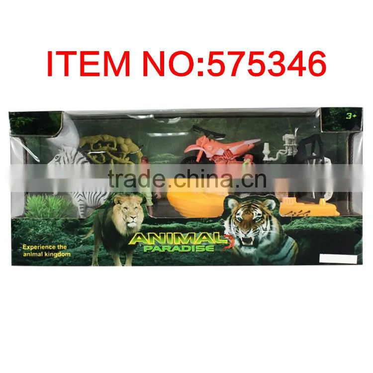 New products zoo animal set toy for kids play