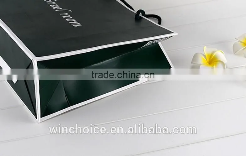 customized lamination printing, Ivory board /art paper bag ,shopping promotion bag , cotton rope handle