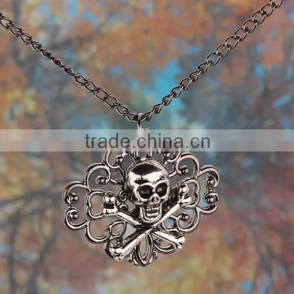 Promotional High Quality Metal Skull Charm Young Student Necklaces