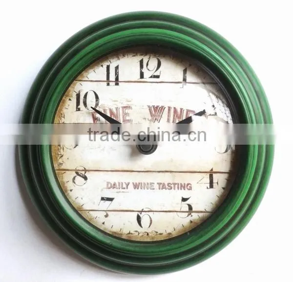 Dia 20cm Country Style Round Metal Wall Clock