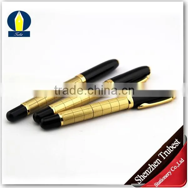 Heavy Metal ball pen , 24K gold pen with gold clip