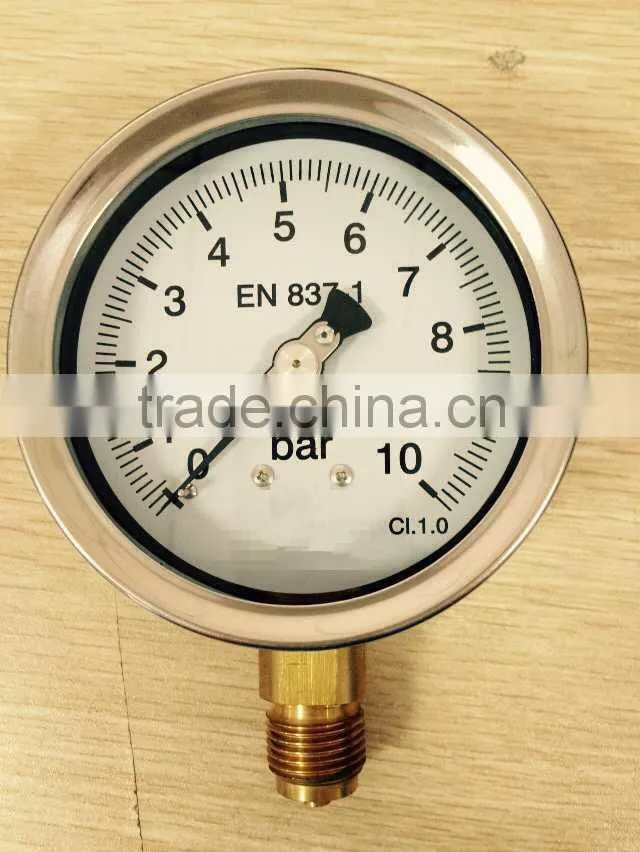 High Quality Stainless Steel Casing Manometer Pressure Gauge EN837-1