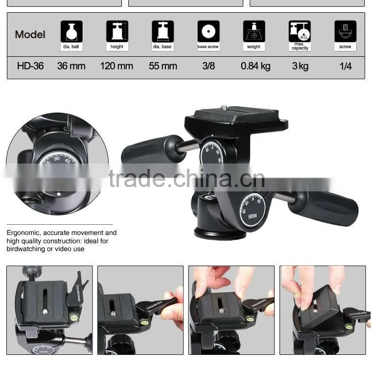 Professional cambofoto wholesale extendable camera tripod/tripod