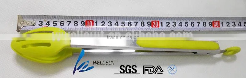 Fancy nylon large slotted food tongs