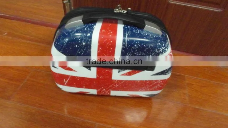 2015 hot sale polycarbonate PC travel cosmetic bag with UK printing