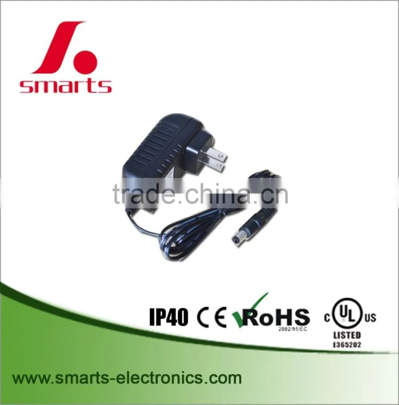 CE UL wall mounted 24v 12w led power adapter
