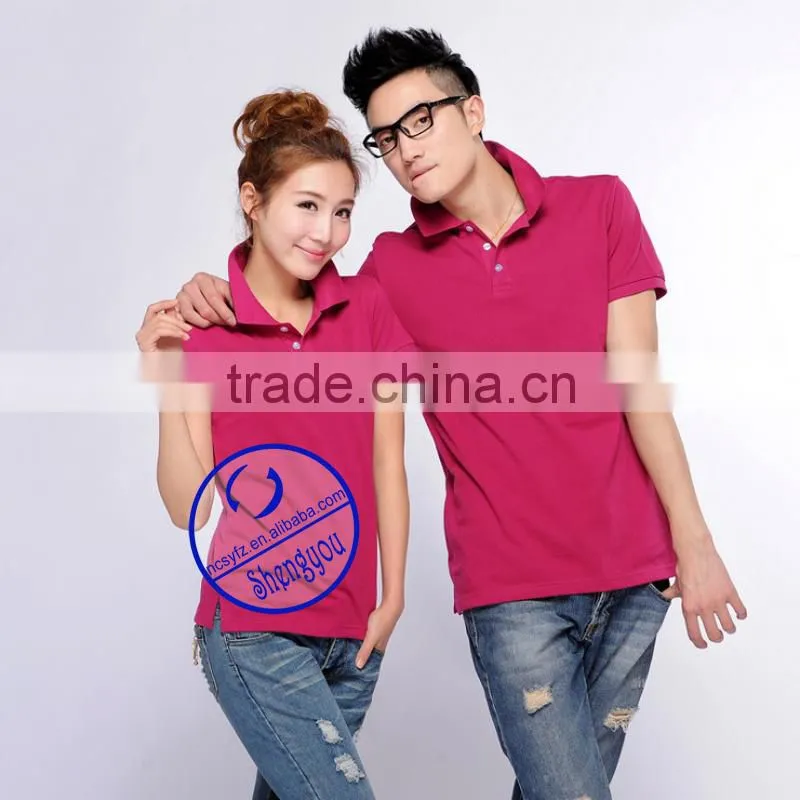 wholesale custom couple polo shirt design factory china
