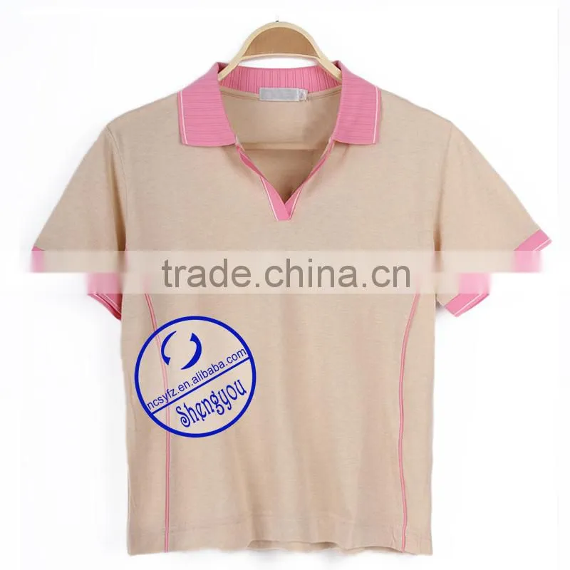 high quality plain women polo shirt manufactures in china