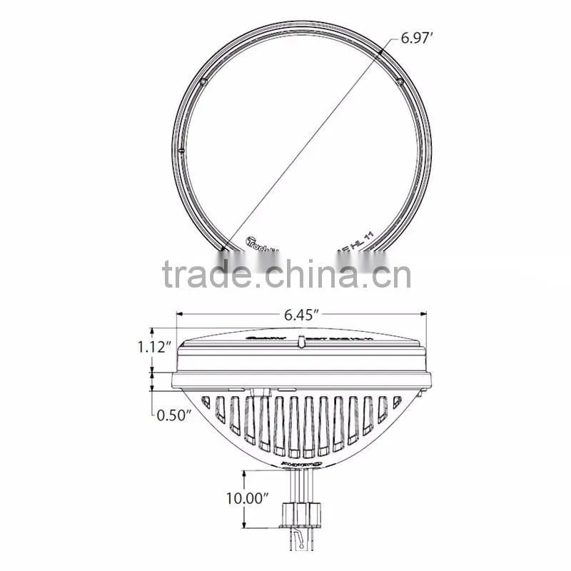 car accessories 7 Inch Round Led Headlight for Jee-p Wrangler Cj Jk Tj Motorcycle Offroad Vehicles