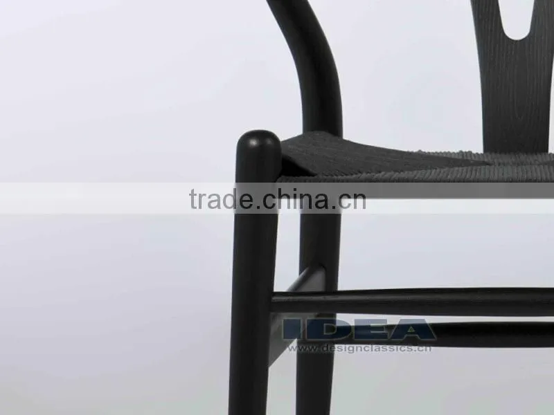 DC6013 Replica Hans Wegner Wishbone Chair - Beech Solid Wood in Black Color