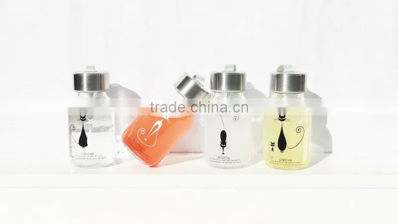 OEM private lable mini cat glass cup with different size
