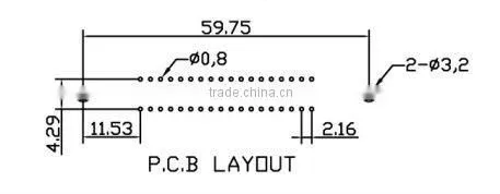 Centronics 36 Pin PCB Mounting parallel port Printer Connector Female Receptacle Type for Dot Matrix Printer