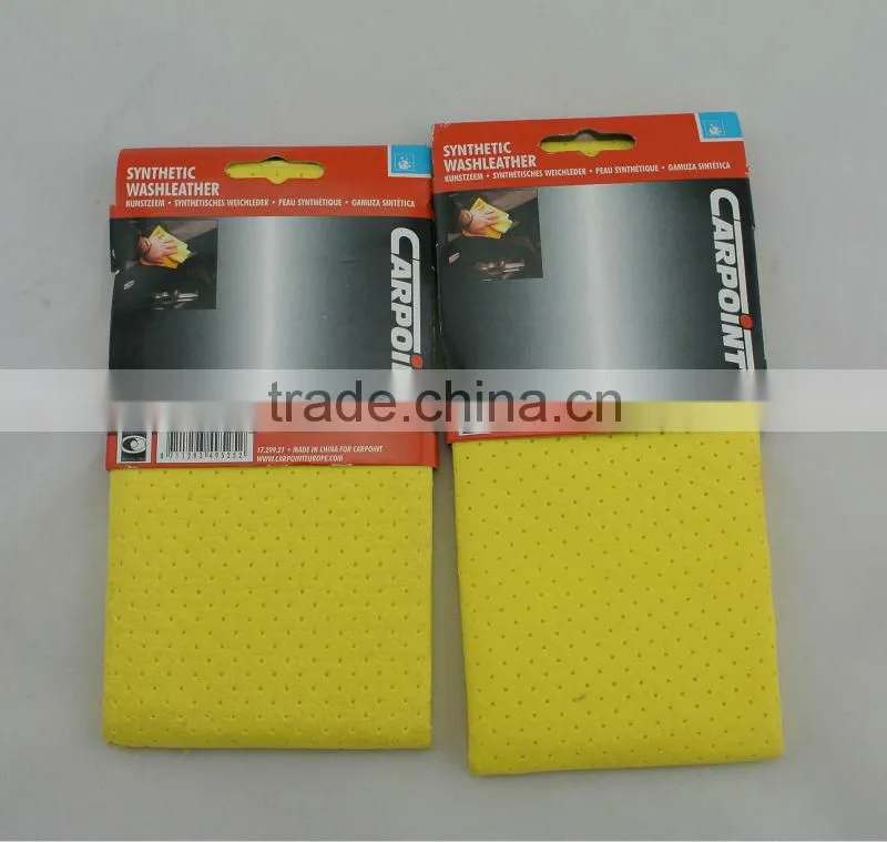 Nonwoven cloth + PU coating synthetic chamois car wash cloth