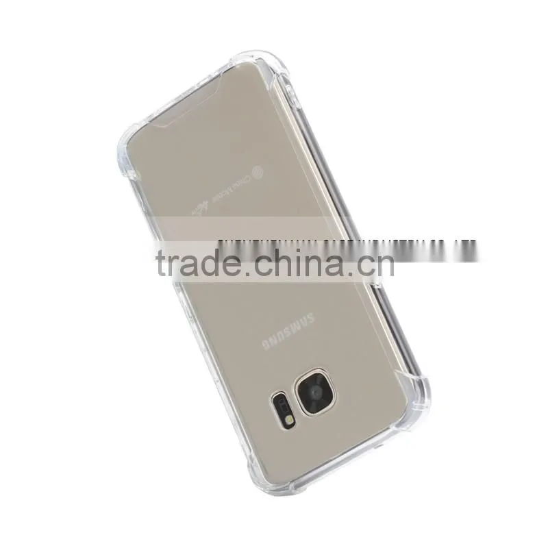 Lowest price ! Durable Dustproof ,Transparent Clear Shockproof hybrid mobile phone case for Samsung galaxy S7