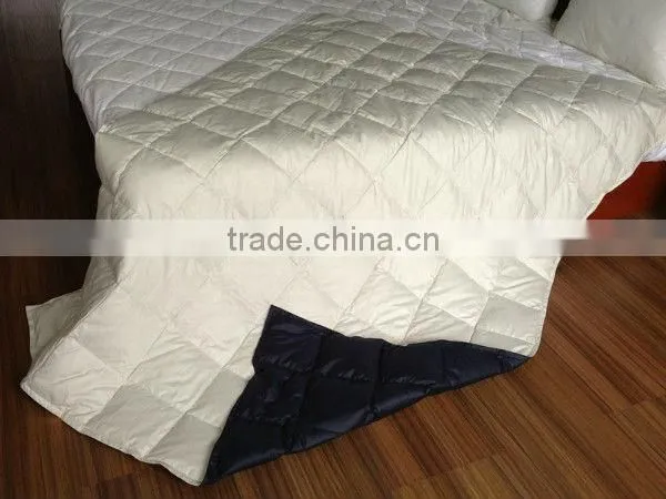 camping waterproof duck down and feather blanket