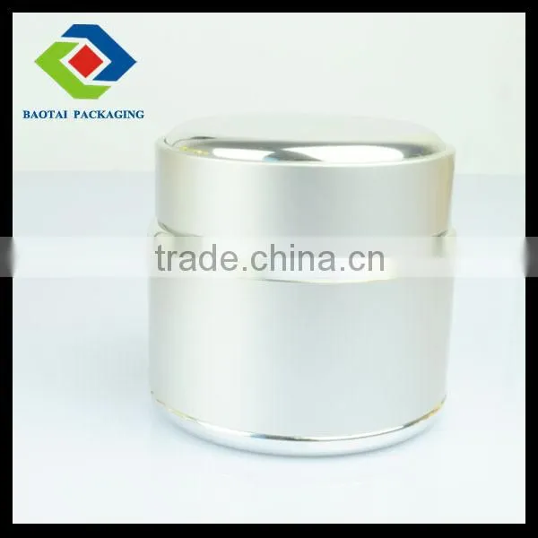 100G Big Sliver Aluminum Jar for Cosmetic Use/curatorial packaging