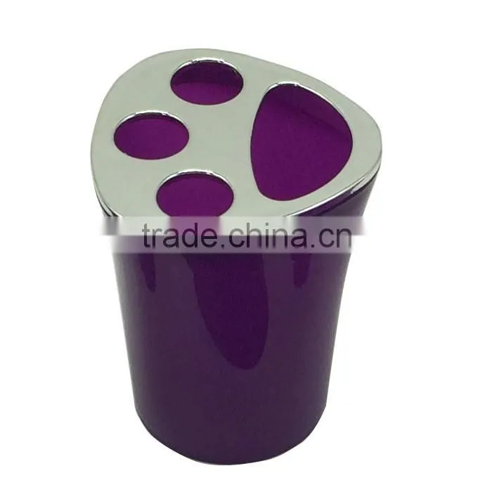 bath accessory set colorful plastic toothbrush holder