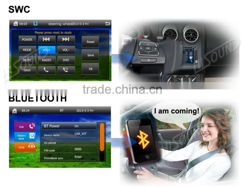 2 Din Touch Screen Universal Car DVD Player With GPS Navigation